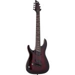 Elektrische gitaar review Schecter Omen Elite-7 MS BL Cherry LH