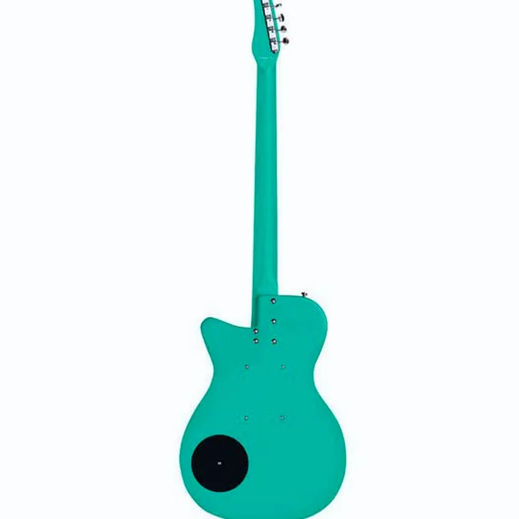 Elektrische gitaar review Danelectro 56 Vintage Baritone Dark Aqua