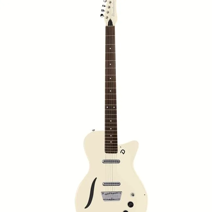 Elektrische gitaar review Danelectro 56 Vintage Baritone White