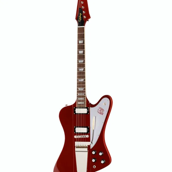 Elektrische gitaar review Epiphone 1963 Firebird V Ember Red