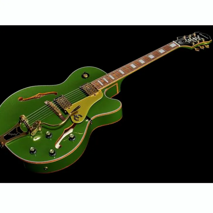 Elektrische gitaar review Epiphone Emperor Swingster Forest Green