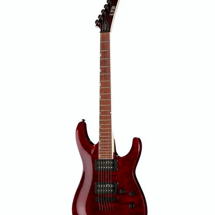 Elektrische gitaar review ESP LTD MH-200QM NT STBC