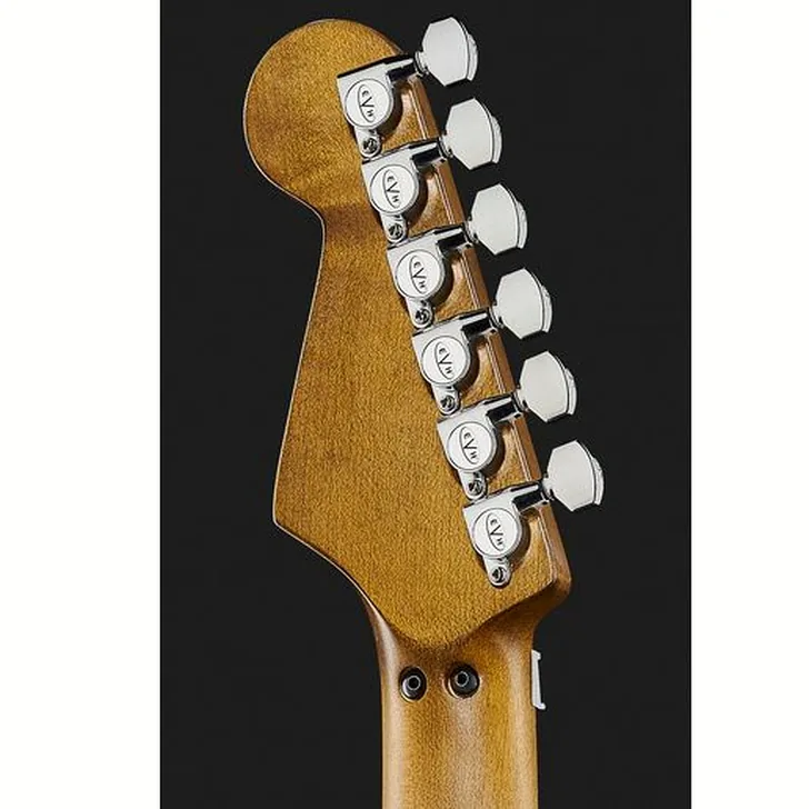 Elektrische gitaar review Evh Frankie Striped MN Relic R/W/B