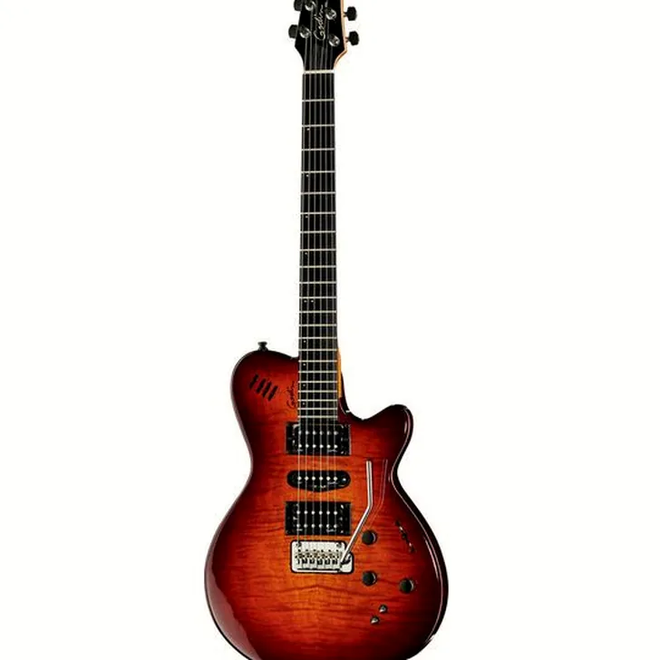 Elektrische gitaar review Godin XTSA Lightburst Flame