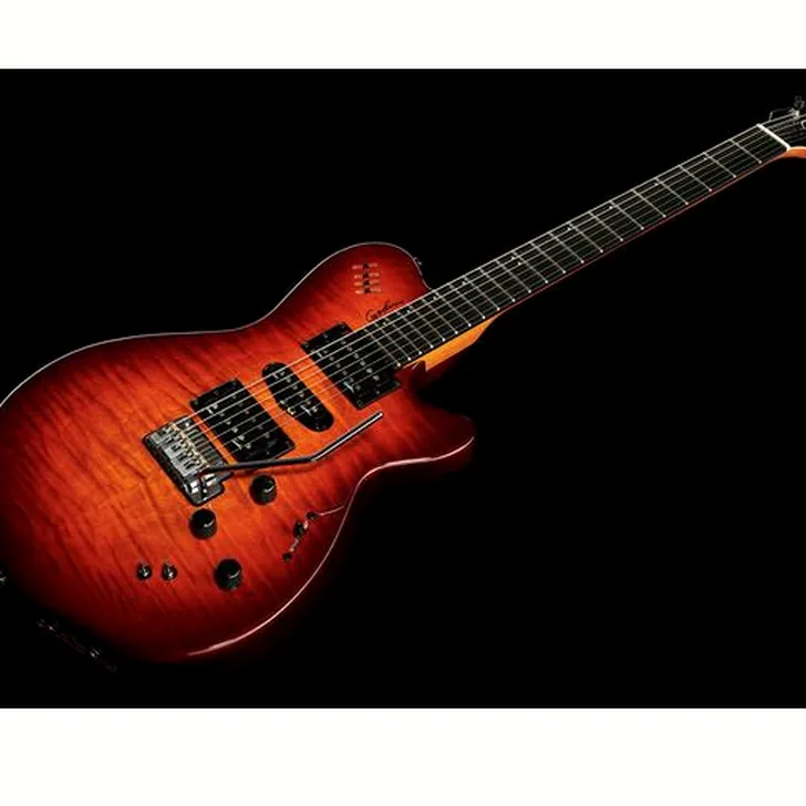 Elektrische gitaar review Godin XTSA Lightburst Flame