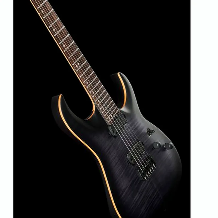 Elektrische gitaar review Harley Benton Amarok-6 BKNT Flame Burst