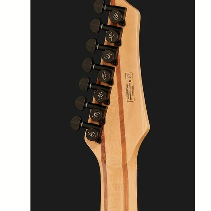 Elektrische gitaar review Harley Benton Amarok-7 BKNT Flame Burst