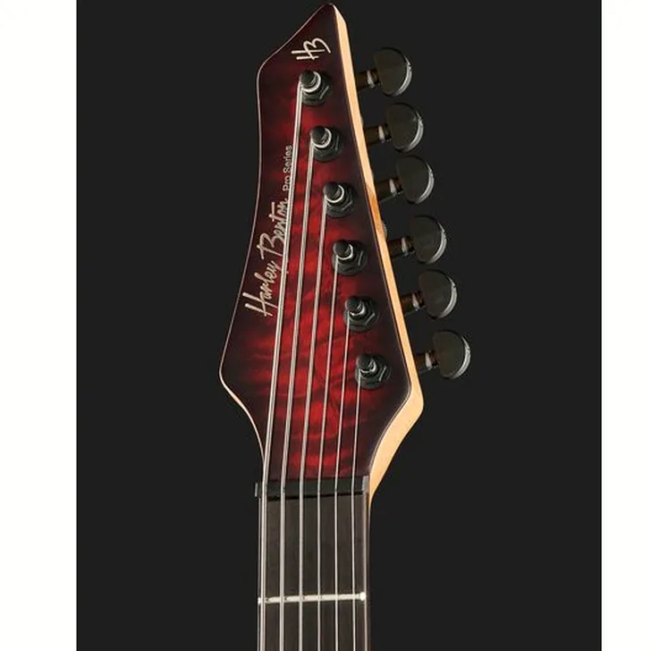 Elektrische gitaar review Harley Benton Amarok-BT BKRD Quilted Burst