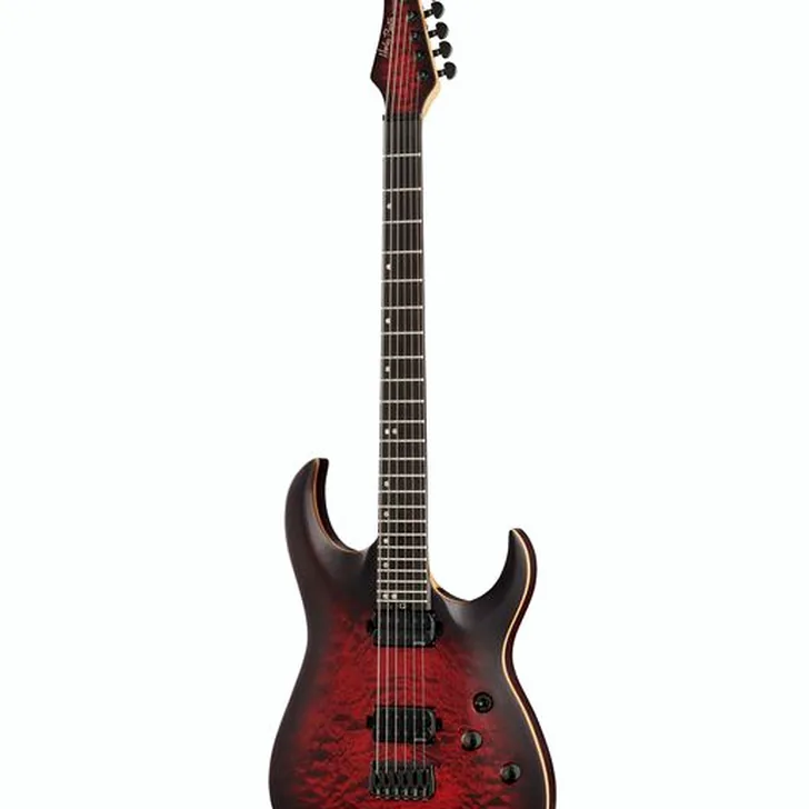 Elektrische gitaar review Harley Benton Amarok-BT BKRD Quilted Burst