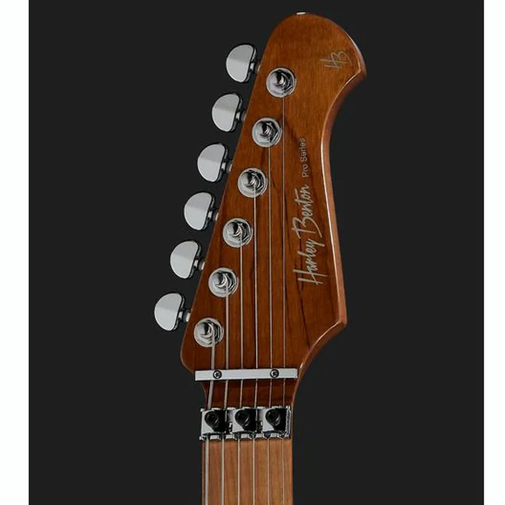 Elektrische gitaar review Harley Benton Fusion-III HH FR Roasted FBB