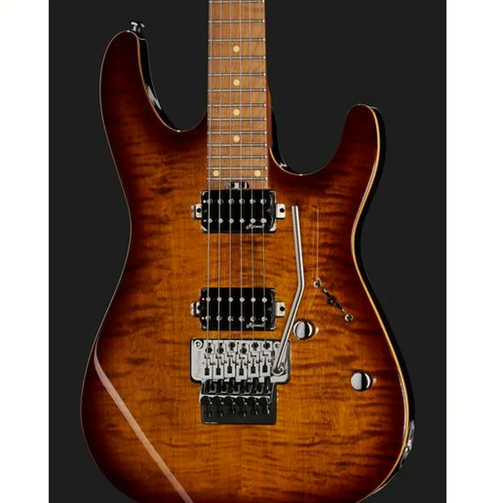 Elektrische gitaar review Harley Benton Fusion-III HH FR Roasted FBB