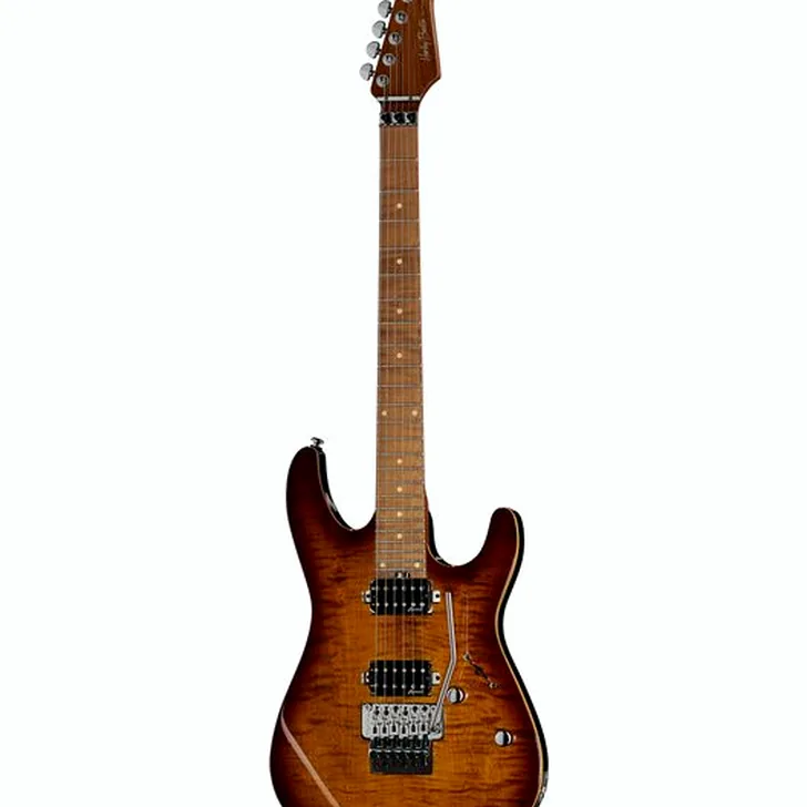 Elektrische gitaar review Harley Benton Fusion-III HH FR Roasted FBB