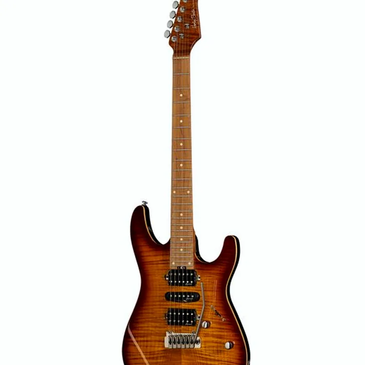 Elektrische gitaar review Harley Benton Fusion-III HSH Roasted FBB