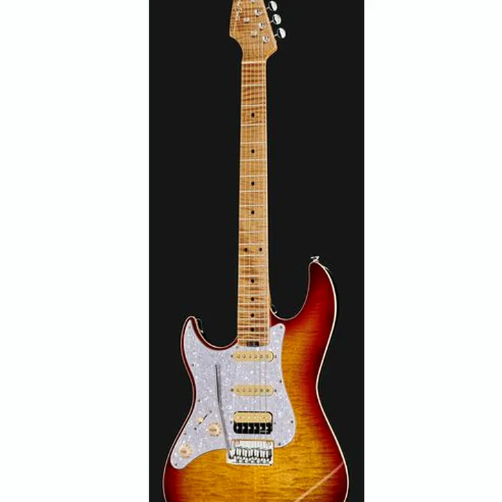 Elektrische gitaar review Harley Benton ST-Modern Plus MN HSS LH FBB