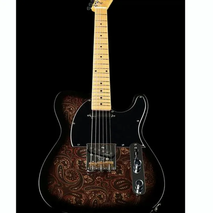 Elektrische gitaar review Harley Benton TE-70 Black Paisley
