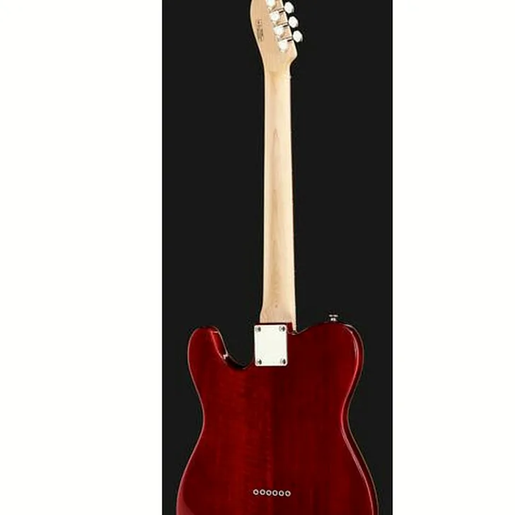 Elektrische gitaar review Harley Benton TE-90QM Trans Red