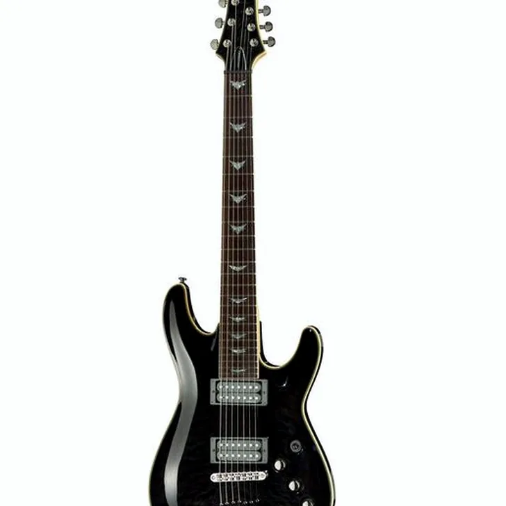 Elektrische gitaar review Schecter Omen Extreme 7 STBLK