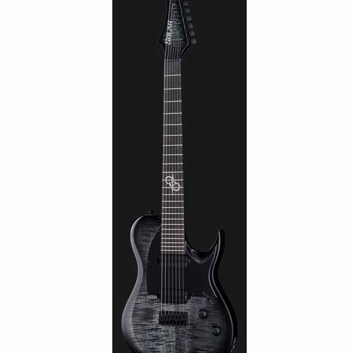 Elektrische gitaar review Solar Guitars T2.7FBB-Flame Black Burst