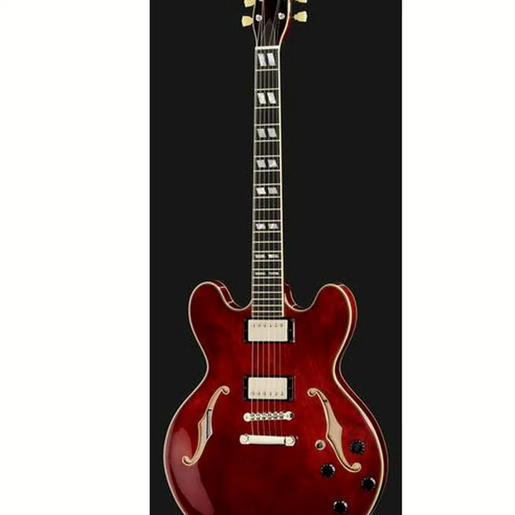 Elektrische gitaar review Stanford CR Thinline 35 Cherry